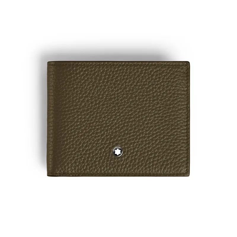 Montblanc Grain Wallet 4 CC With Coin Case - Khaki