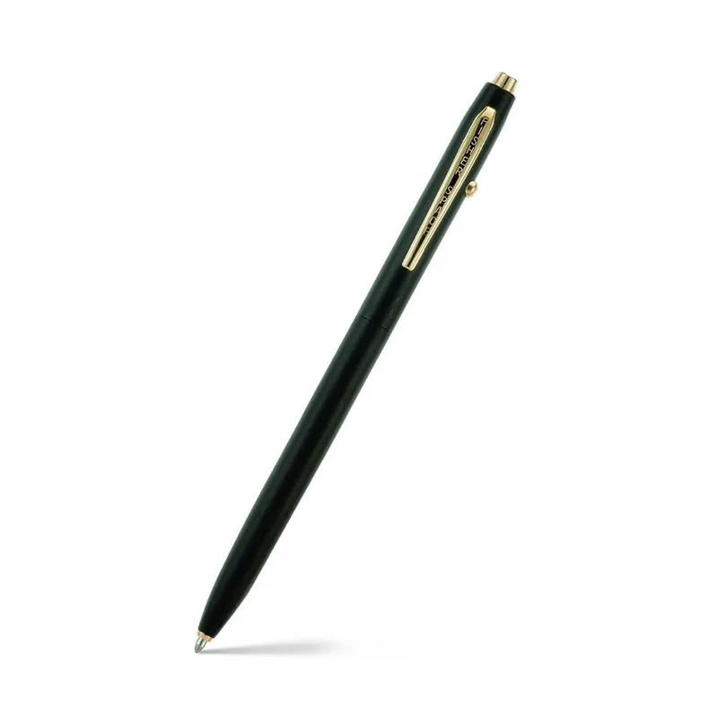 Shuttle Matte Black Gold Trims Ballpoint Pen