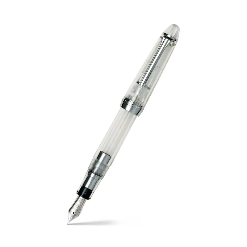 Sailor 1911 Large Fountain Pen (21K Medium) Demonstrator with Silver Trims