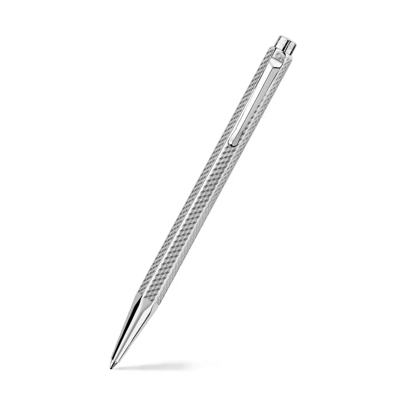 Caran d'Ache Ecridor Cubrik Silver-Plated Rhodium-Coated Ballpoint Pen Silver