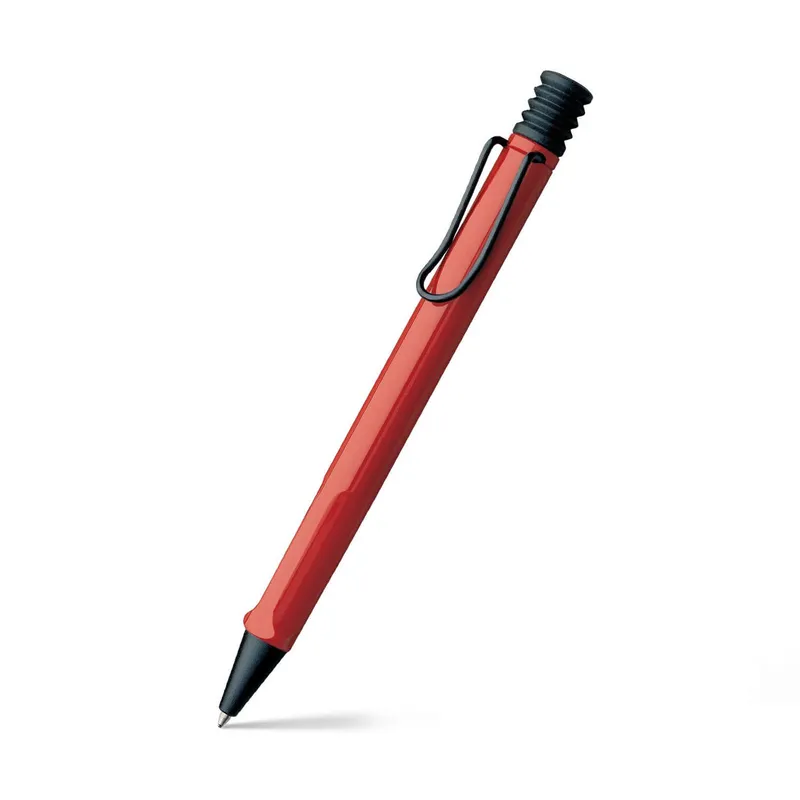 Lamy Safari 216 Ballpoint Pen Red With Chrome Plated Clip