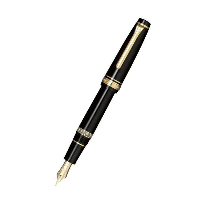 Sailor Professional Gear Realo Fountain Pen (21K Medium) Black with Gold Trims