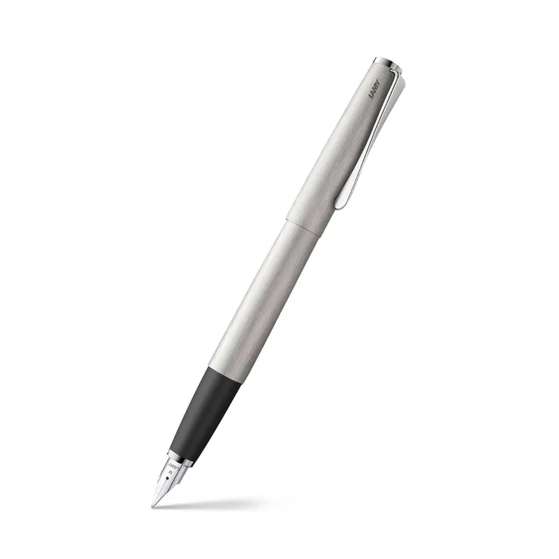 Lamy 065 Studio Fountain Pen Medium Brushed Steel With Chrome Clip