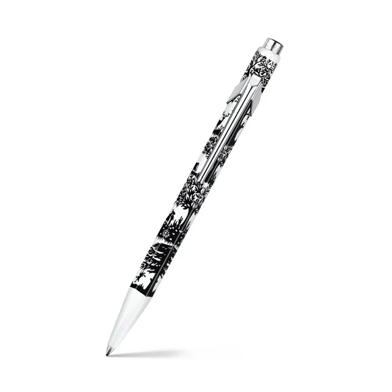 Caran d'Ache 849 Popline 'Totally Swiss-Papercut' Ballpoint Pen with Slim Metal Box Brown