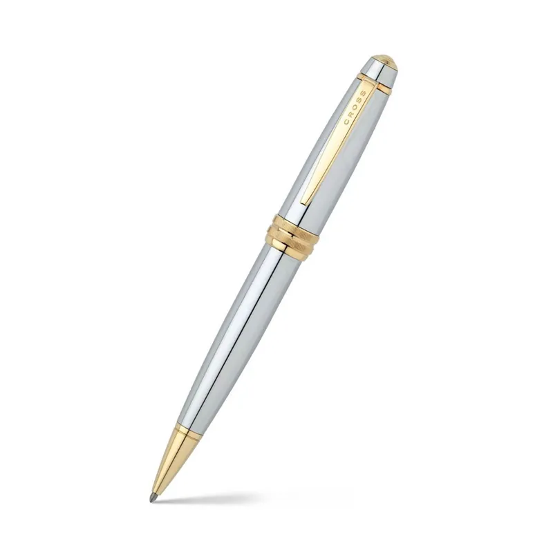 Cross AT0452-6 Bailey Medalist Ballpoint Pen Chrome with Gold Trims