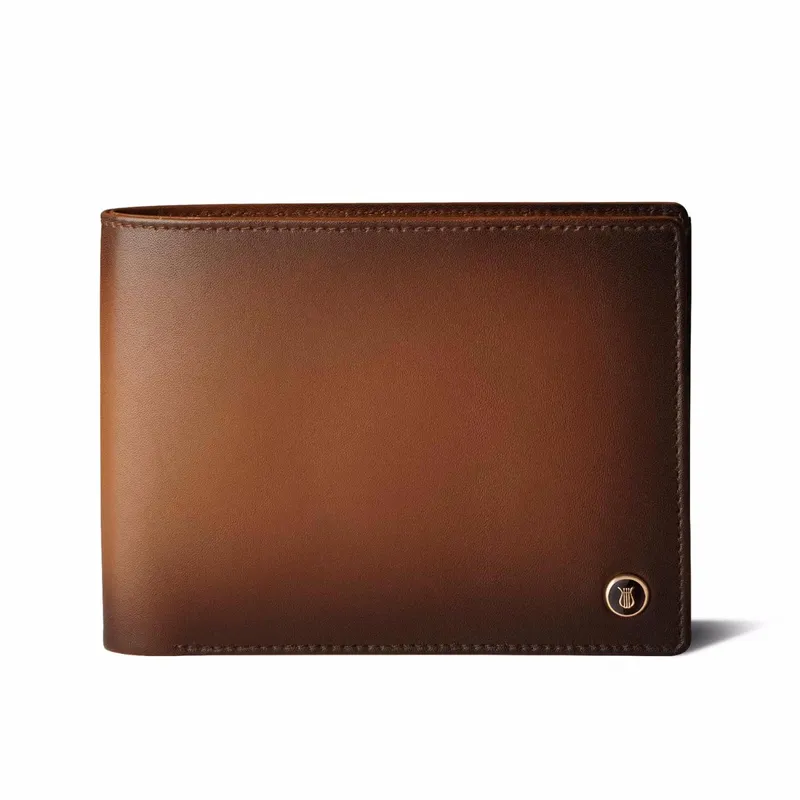 Lapis Bard Ducorium Bi Fold Evening Wallet with Additional Sleeve Cognac