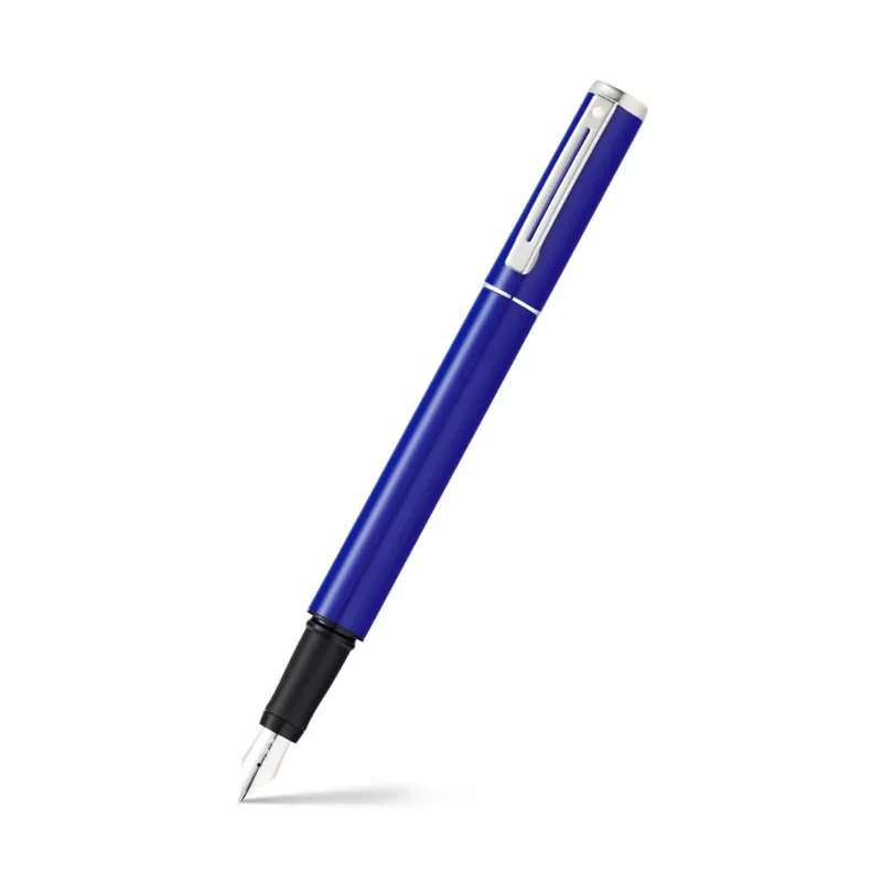 Sheaffer 9201 Pop Fountain Pen (Medium) Blue with Chrome-Plated Trim