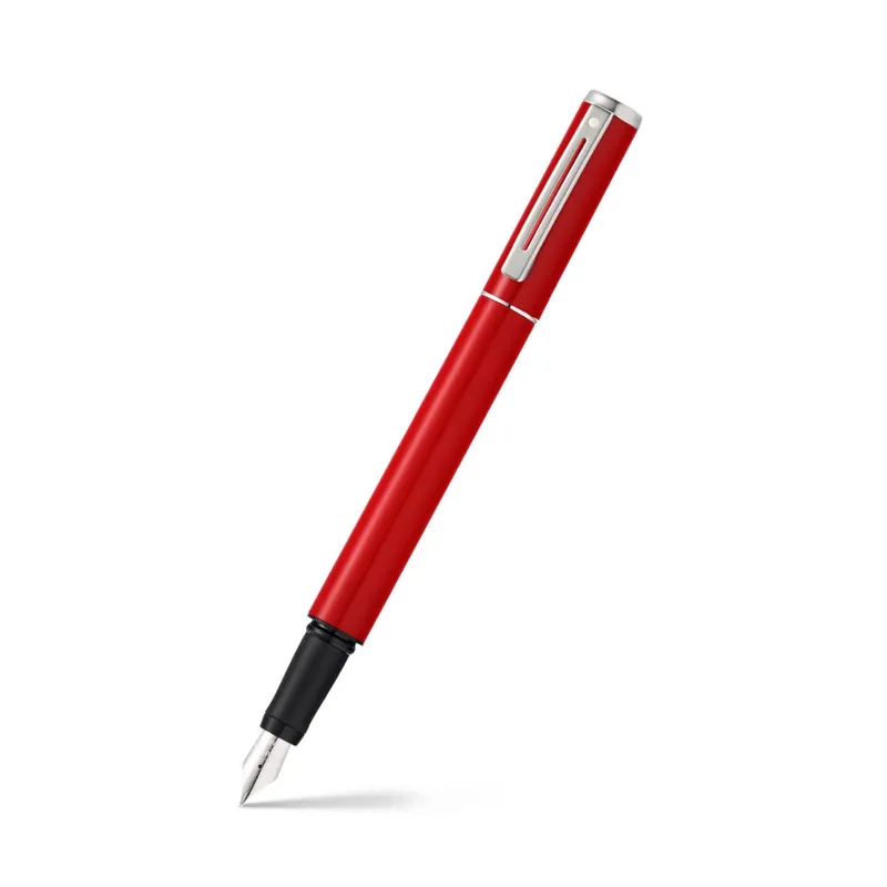 Sheaffer Pop 9207 Fountain Pen (Medium) Red With Chrome-Plated Trim