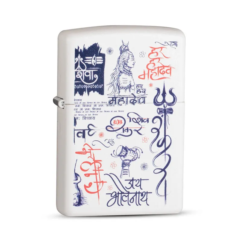 Zippo Lighter 214.CI407528 Lord Shiva White