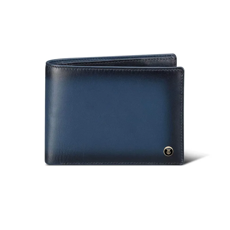 Lapis Bard Ducorium Bi-fold Wallet with Coin Pocket Blue