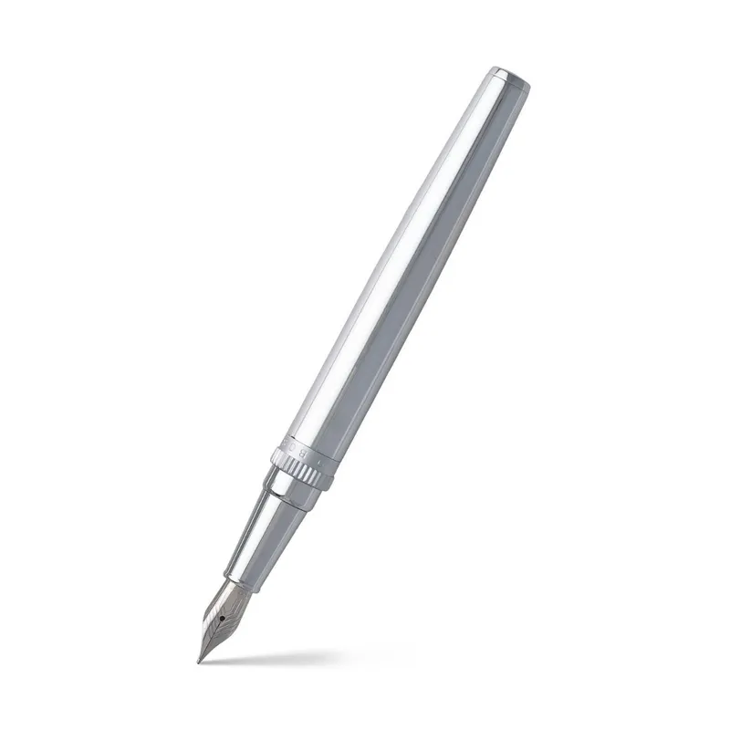Hugo Boss Gear Metal Fountain Pen (Medium) Chrome