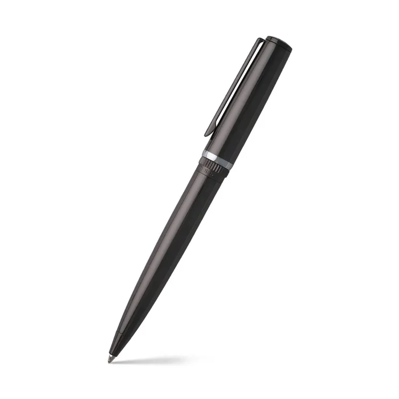 Hugo Boss Gear Metal Ballpoint Pen Dark Chrome