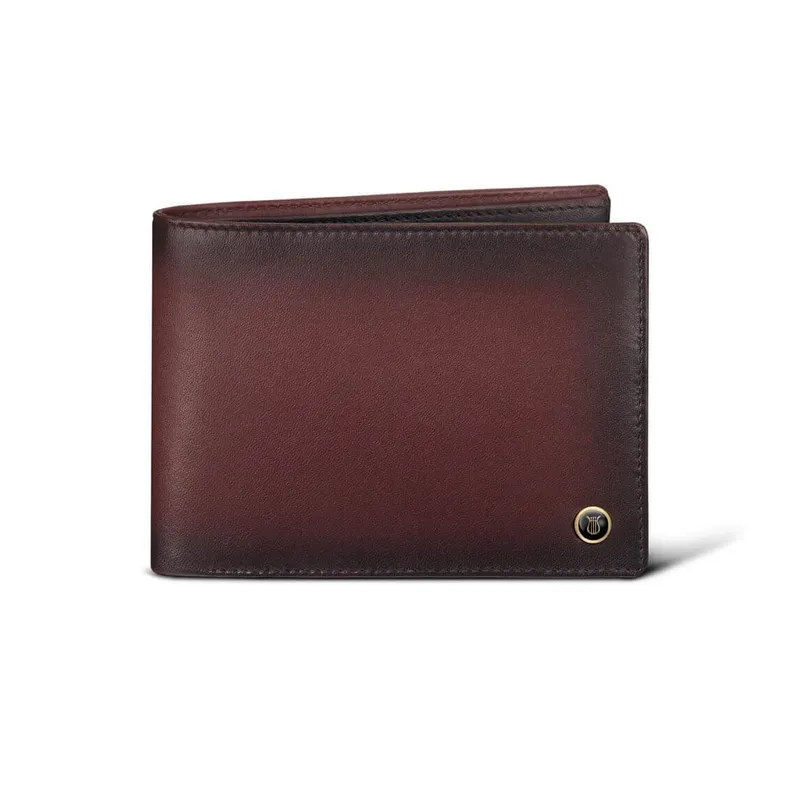 Lapis Bard Ducorium Bi-fold Wallet with Coin Pocket Bordeaux