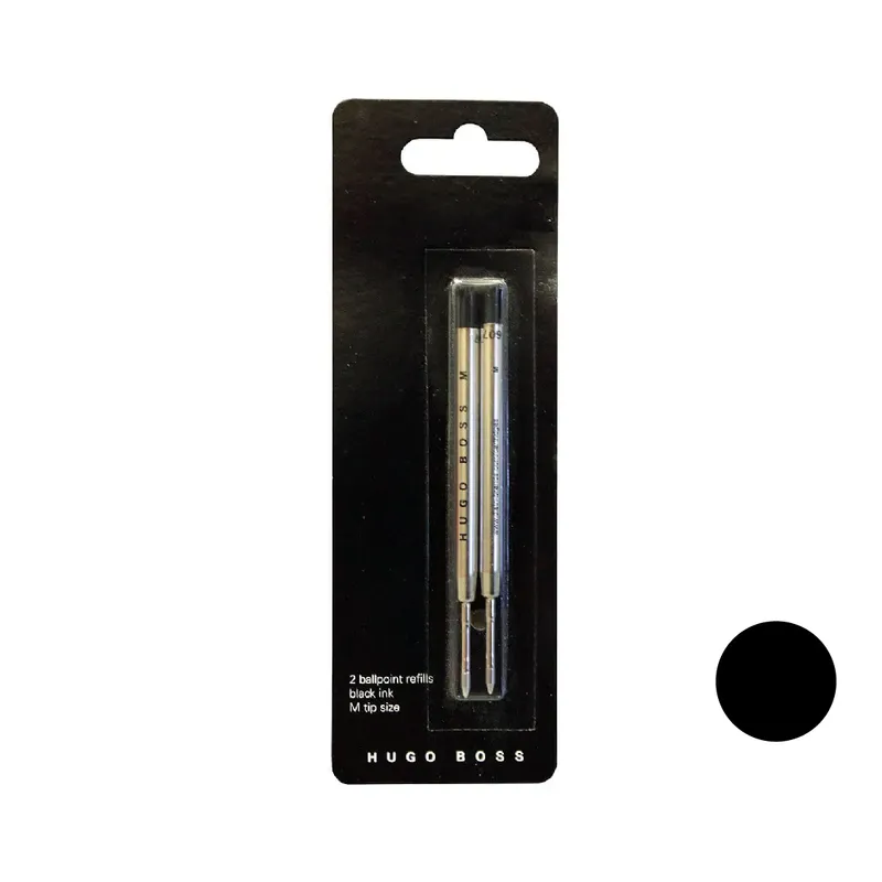 Hugo Boss HPR741NM Metal Ballpoint Refill Medium (Pack Of 2) Black