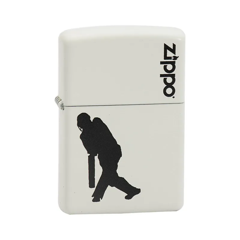 Zippo Lighter Cricket Design White