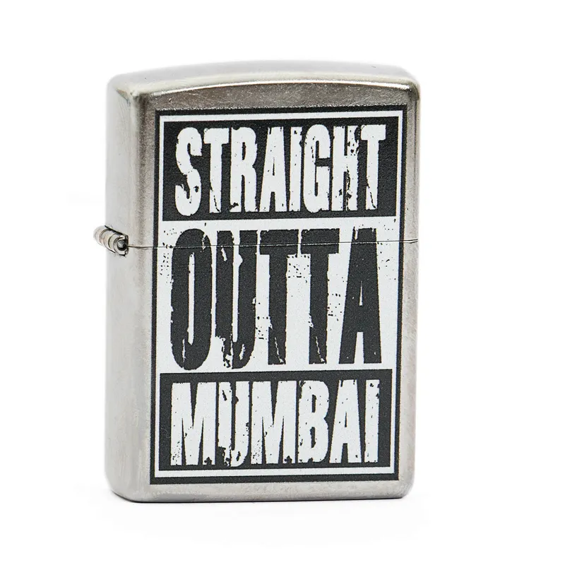 Zippo Lighter Straight Outta Mumbai Chrome