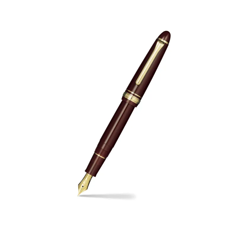 Sailor 1911 Standard Fountain Pen (21K Medium) Maroon with Gold Trims