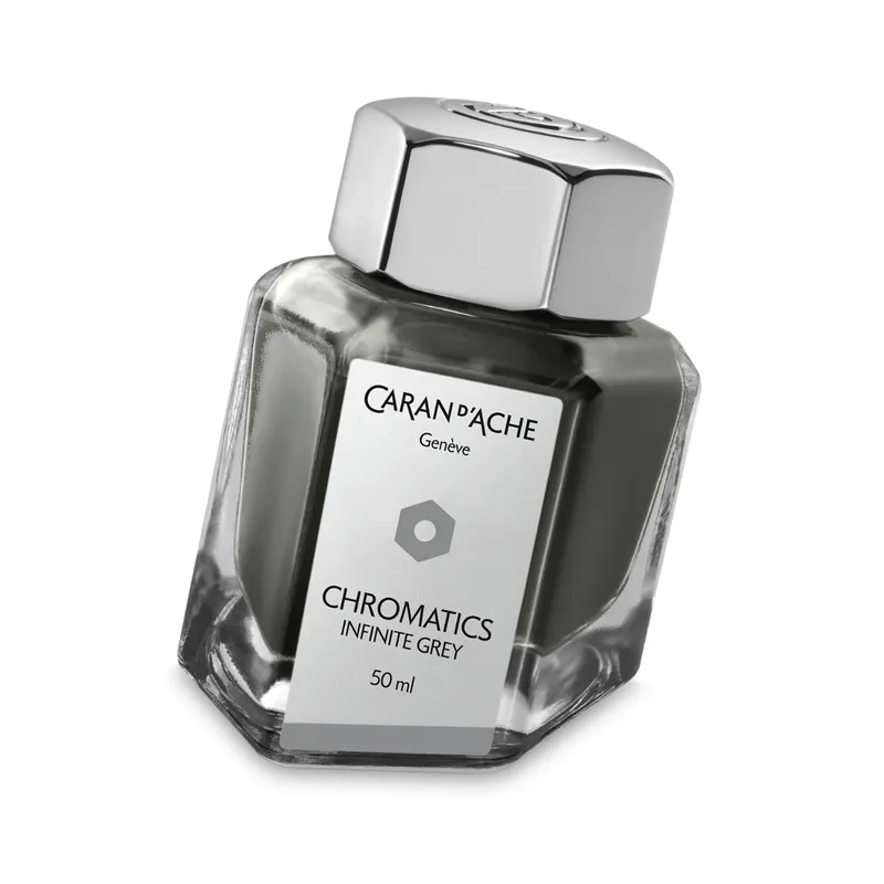 Caran d'Ache Chromatics INKredible Colors Ink Bottle (50 ml) - Infinite Grey