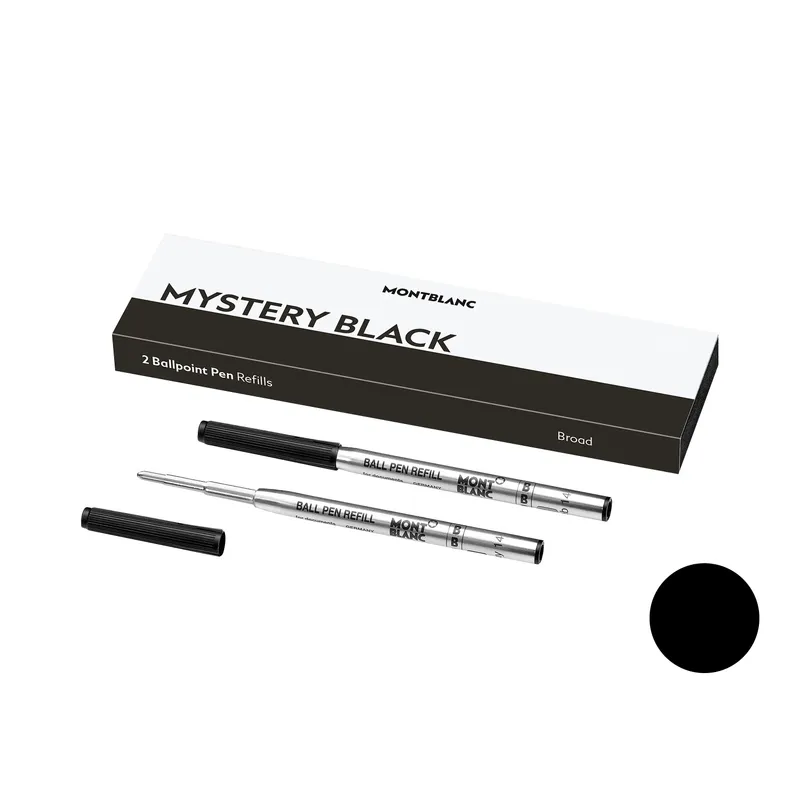 Montblanc 128212 Ballpoint Refill Broad (Pack of 2) - Mystery Black