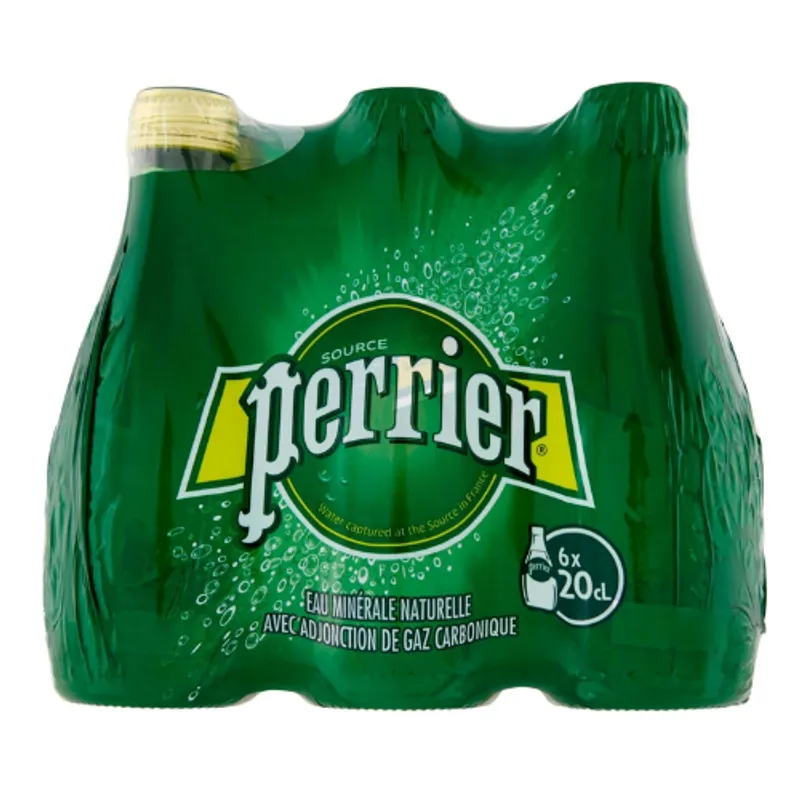 Perrier Sparkling Mineral Water Glass 4X6X200Ml (English)