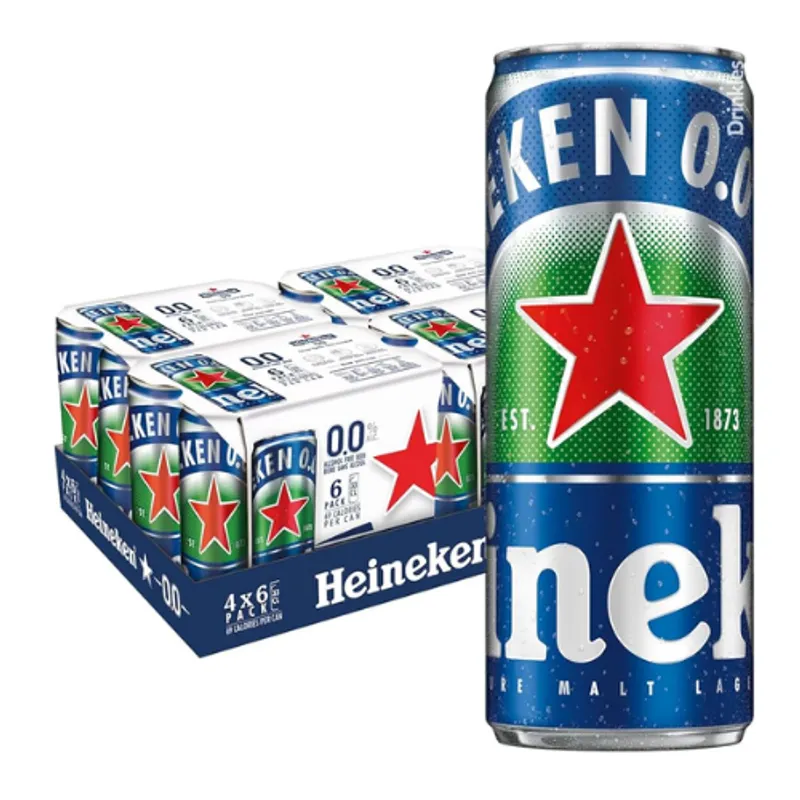 Heineken NON Alcoholic Beer Can 4X6X33Cl