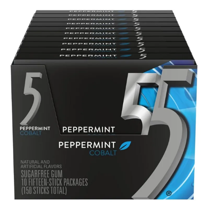 5 Gum Peppermint Cobalt Chewing Gum 12X10X15Pcs