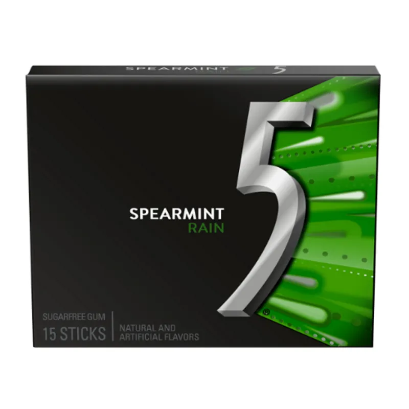 5 Gum Spearmint Rain Chewing Gum 12X10X15Pcs