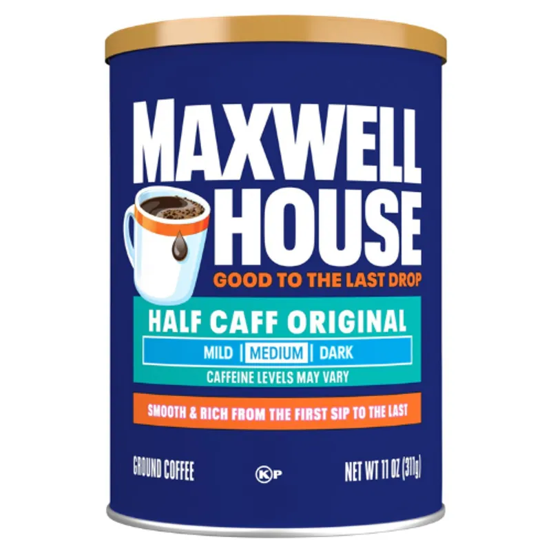 Maxwell House Coffee, Half-Caff Medium 6X11Oz
