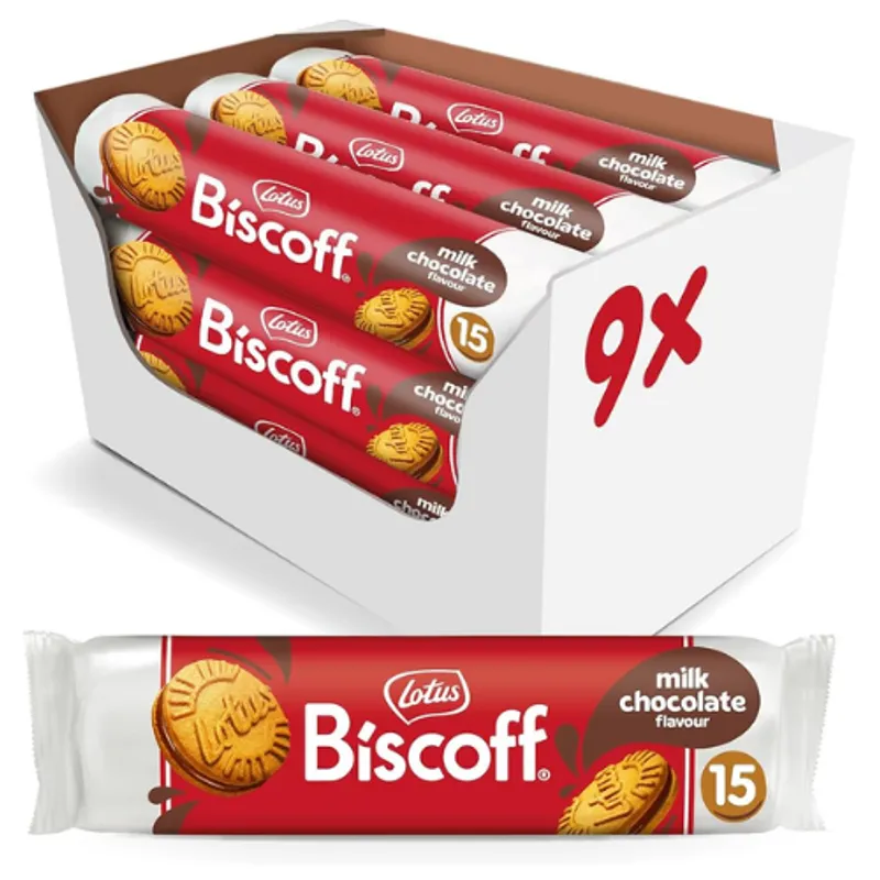 Lotus Boscoff Sandwich Cookies, Chocolate Flavour 9X150Gm