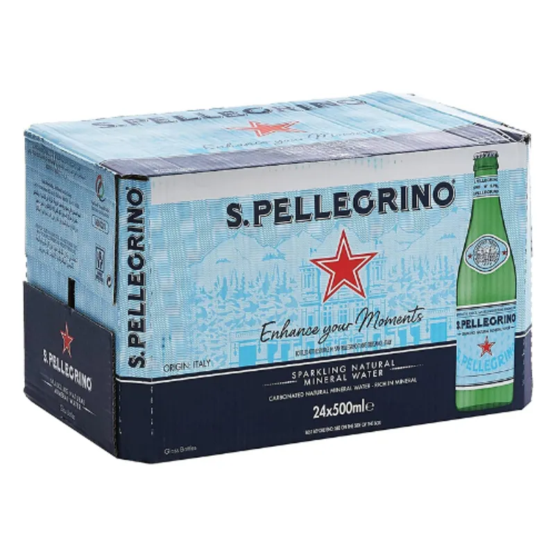 San Pellegrino Sparkling Mineral Water Pet Bottles 24X500Ml