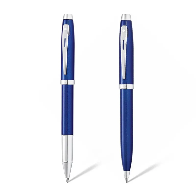 Sheaffer Gift Set 100 9339 Ballpoint Pen and Rollerball Pen Glossy Black with Gold Trims - Set of 2 Pens