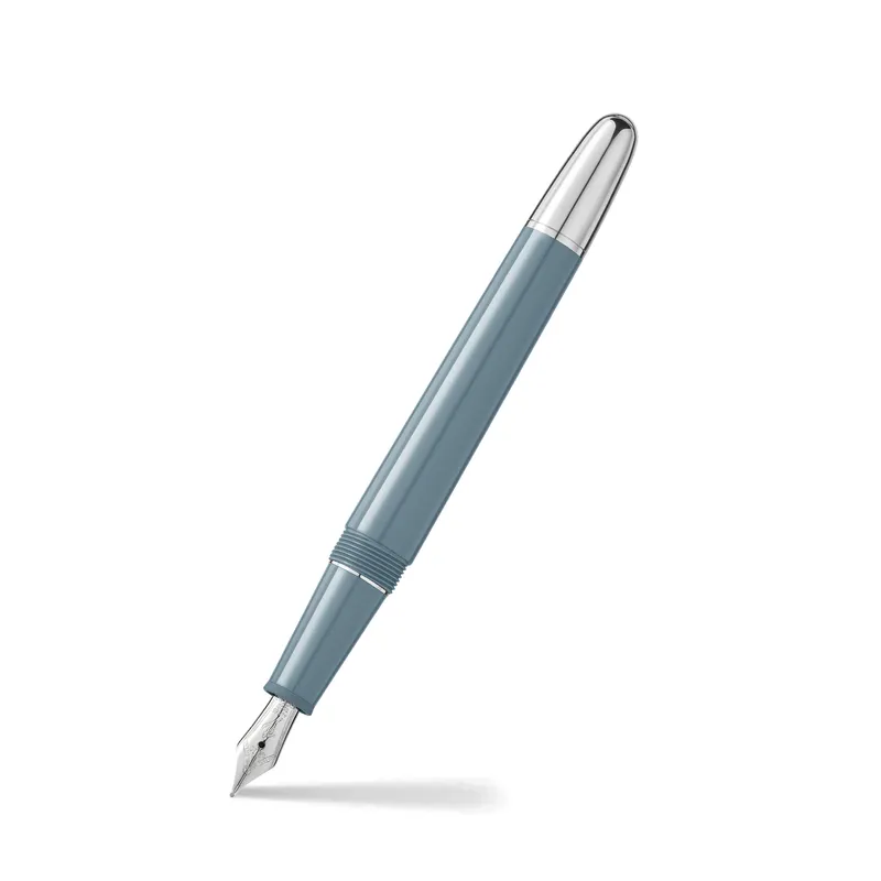 Montblanc 131363 Meisterstück The Olympic Heritage Collection Chamonix 1924 Classic Fountain Pen (14K Medium) - Grey With Platinum Trims