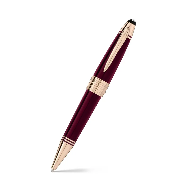 Montblanc John F Kennedy Ballpoint Pen - Burgundy With Gold Trims