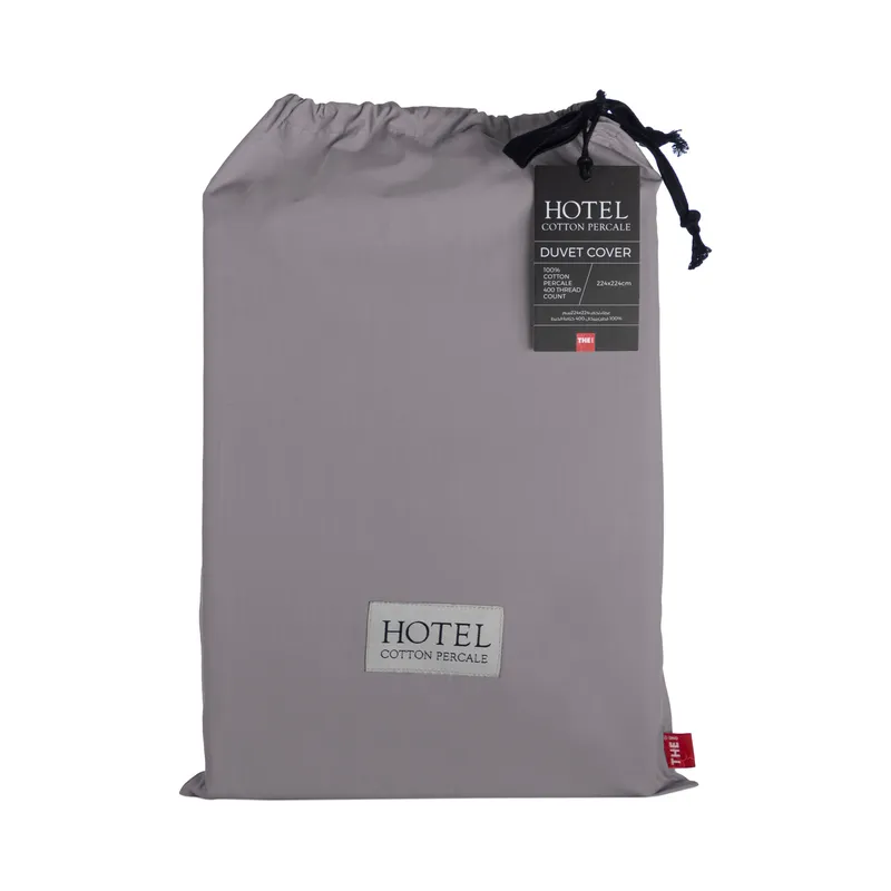 HOTEL Percale duvet cover 224x224 dark grey