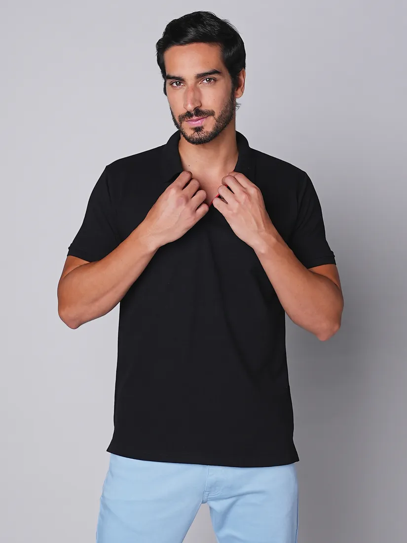 Tessio Men Slim Fit Solid T-Shirt