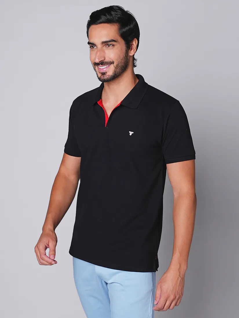 Tessio Men Slim Fit Solid T-Shirt