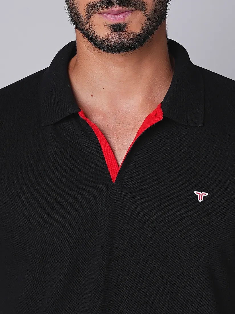 Tessio Men Slim Fit Solid T-Shirt