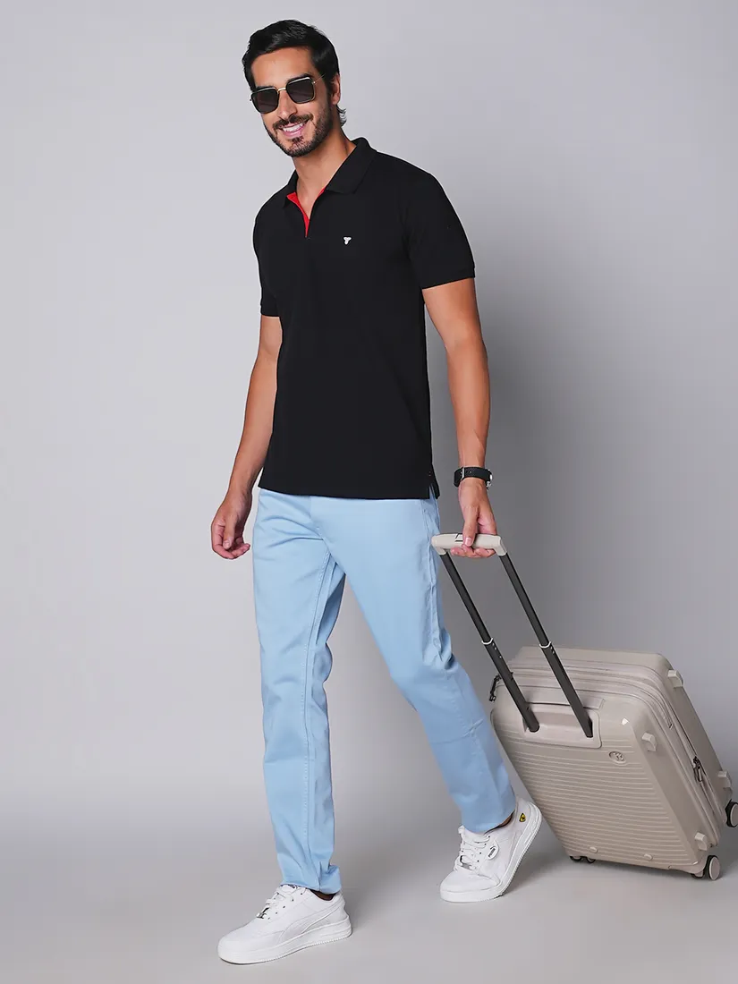 Tessio Men Slim Fit Solid T-Shirt