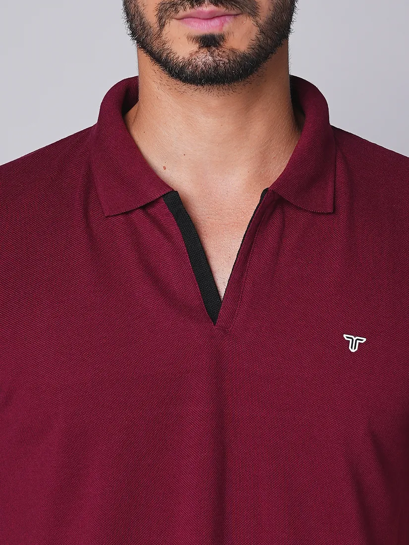 Tessio Men Slim Fit Solid T-Shirt