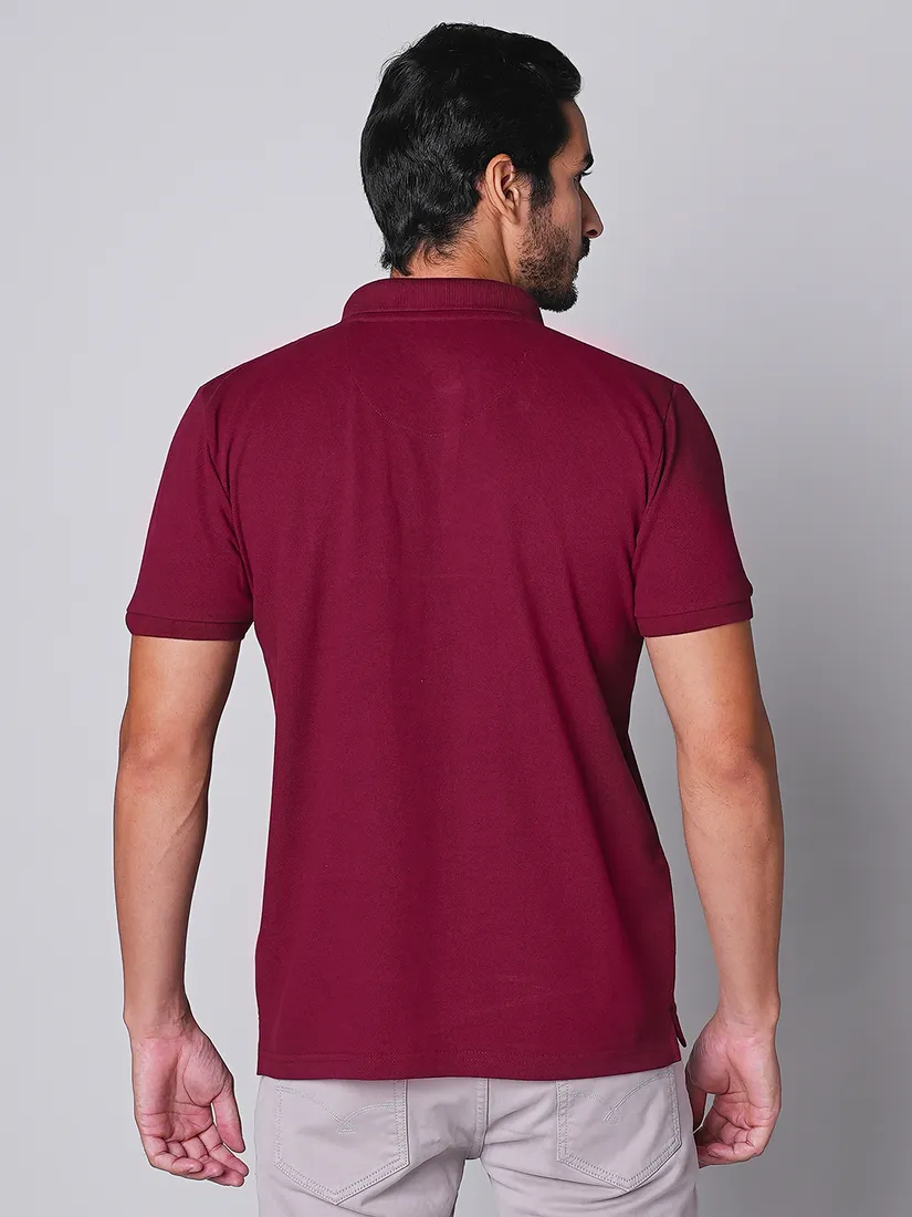 Tessio Men Slim Fit Solid T-Shirt