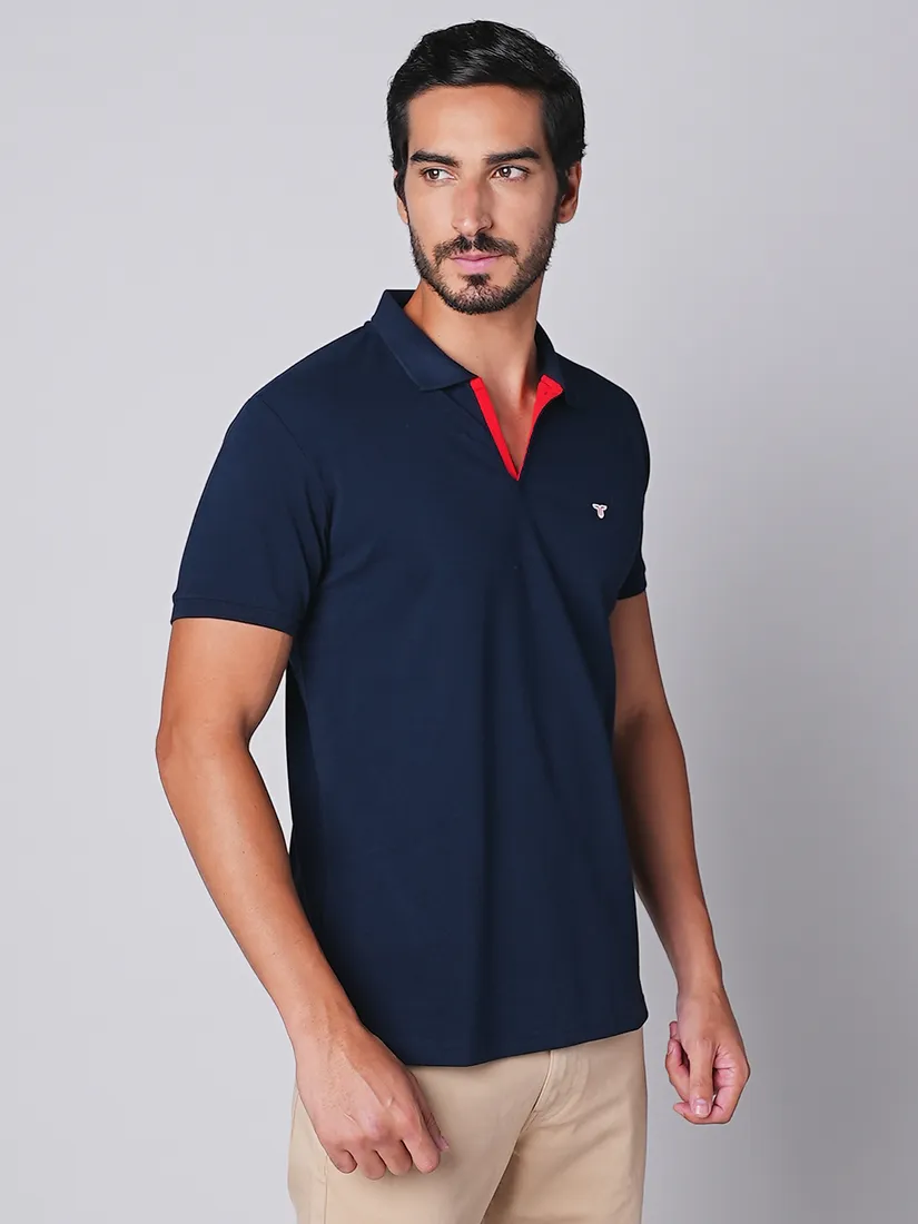 Tessio Men Slim Fit Solid T-Shirt