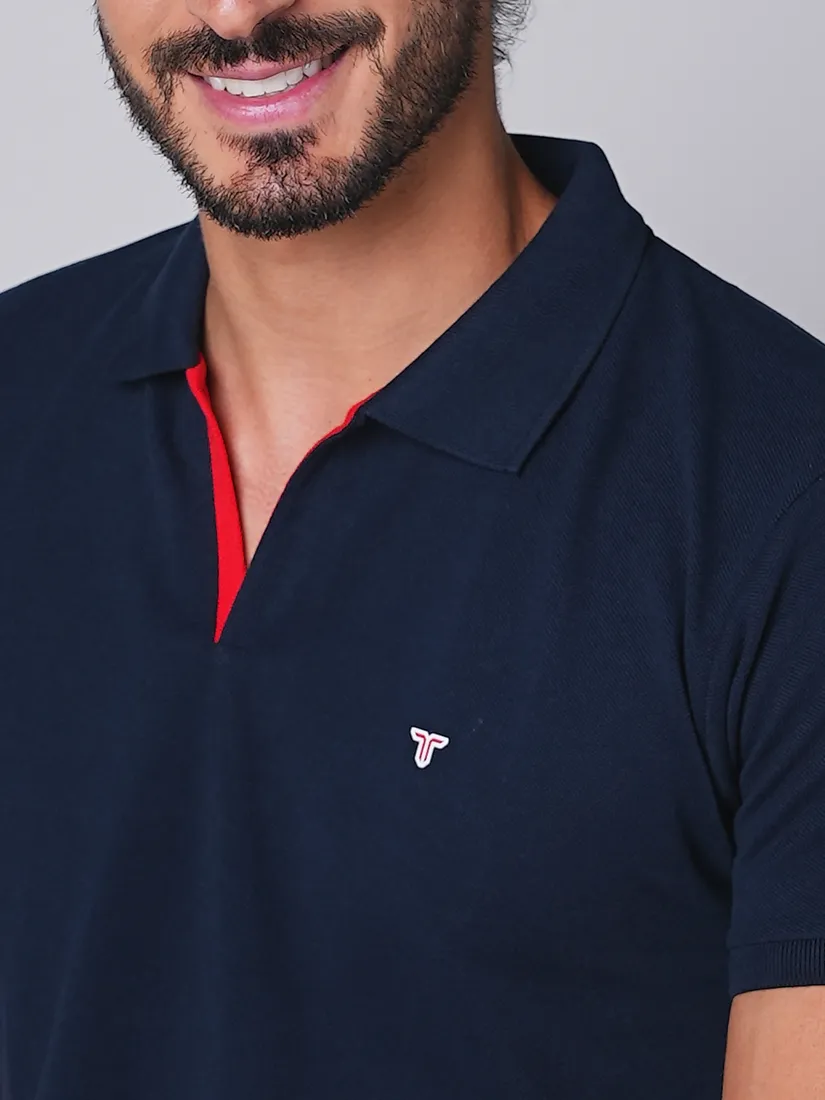 Tessio Men Slim Fit Solid T-Shirt