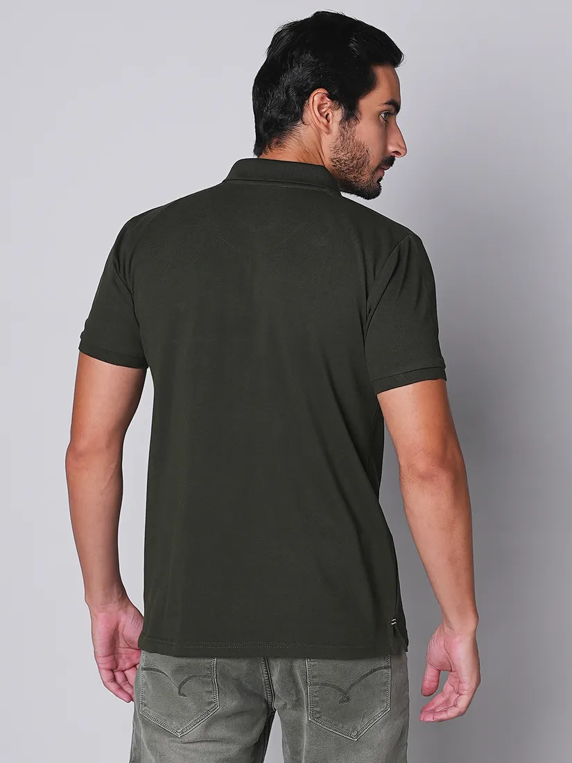 Tessio Men Slim Fit Solid T-Shirt