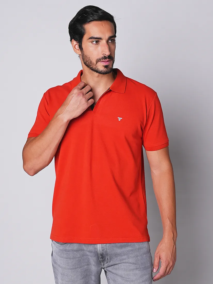 Tessio Men Slim Fit Solid T-Shirt