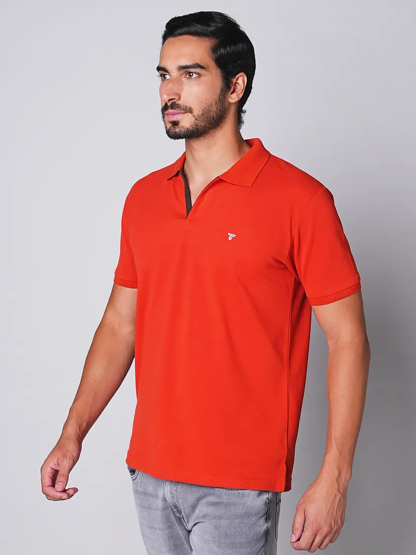 Tessio Men Slim Fit Solid T-Shirt