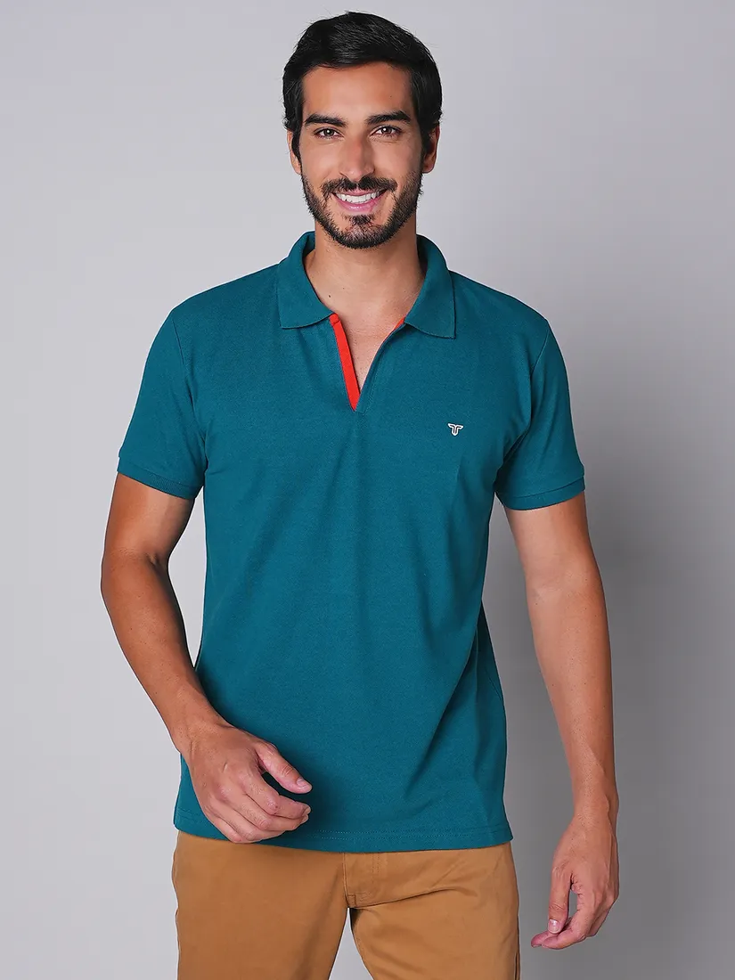 Tessio Men Slim Fit Solid T-Shirt