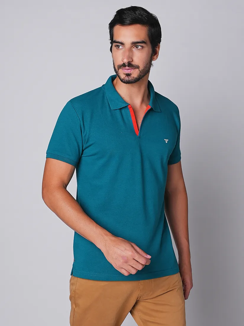 Tessio Men Slim Fit Solid T-Shirt