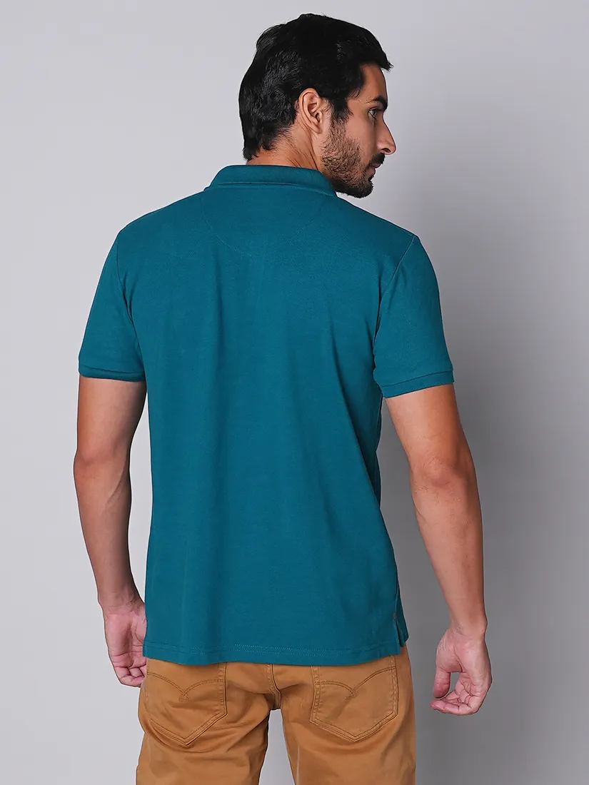 Tessio Men Slim Fit Solid T-Shirt