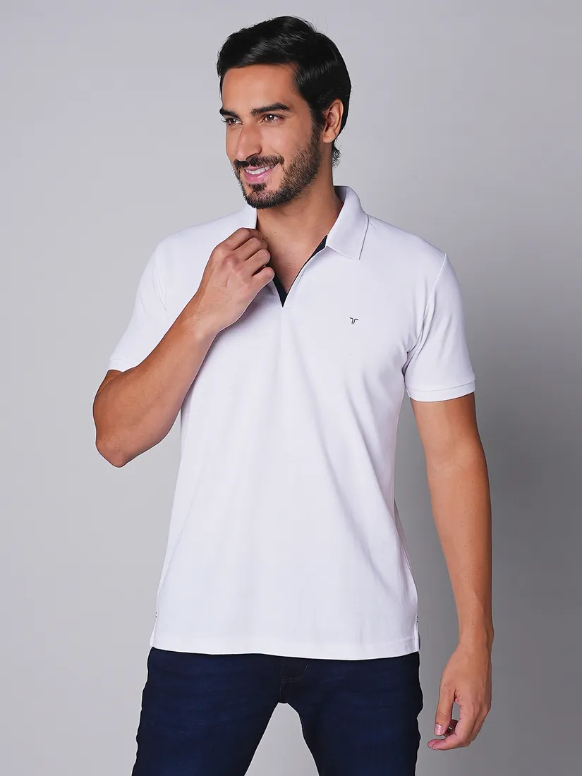 Tessio Men Slim Fit Solid T-Shirt