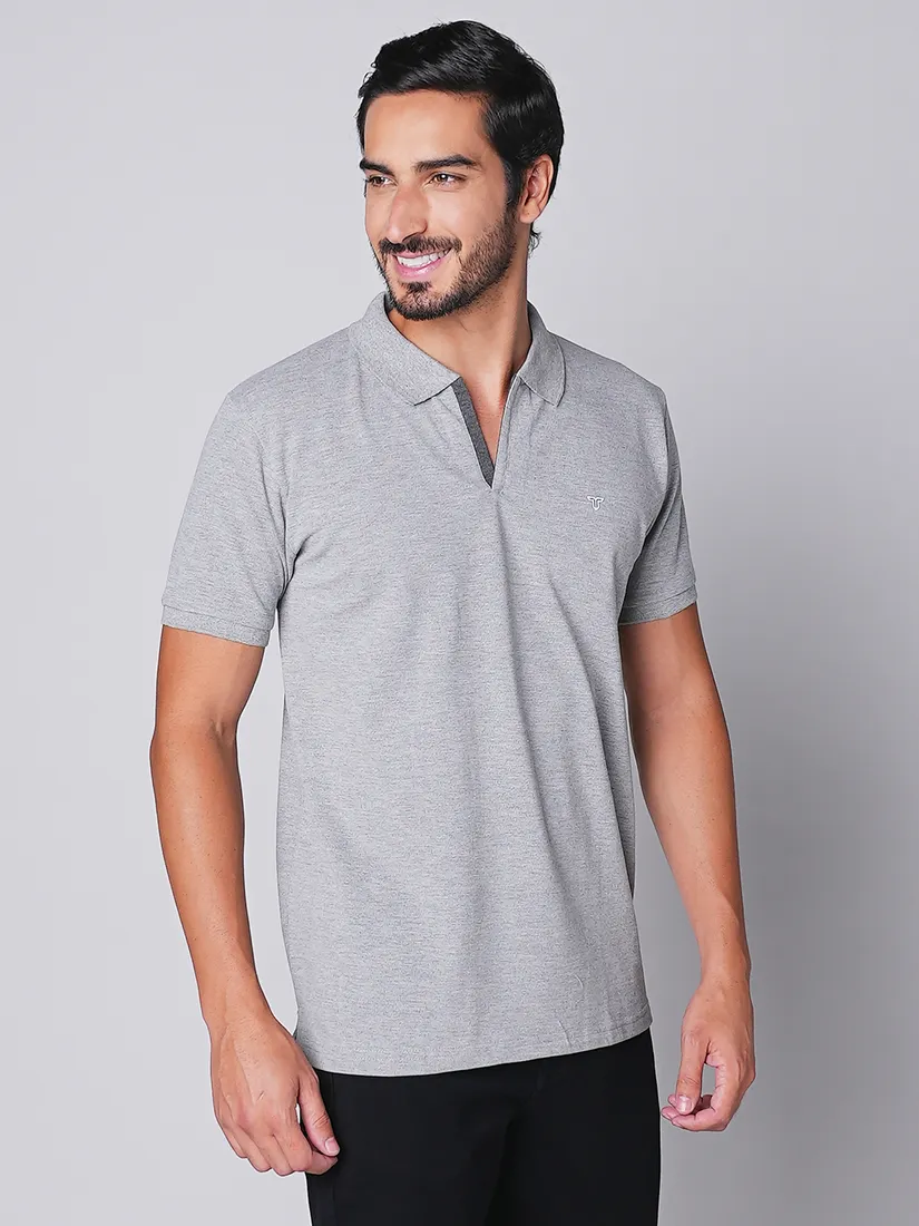 Tessio Men Slim Fit Solid T-Shirt